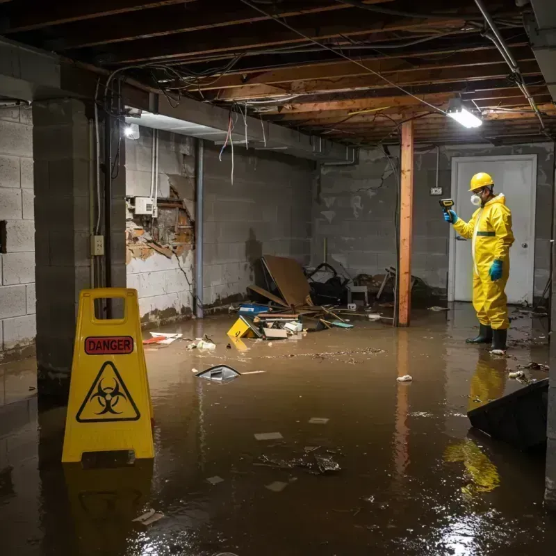 Flooded Basement Electrical Hazard in Lexington, KY Property